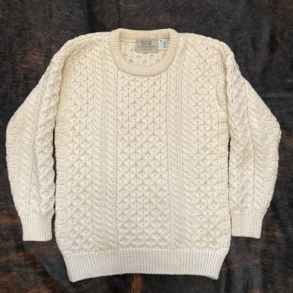 Aran Sweater Market fisherman’s sweater men’s medium